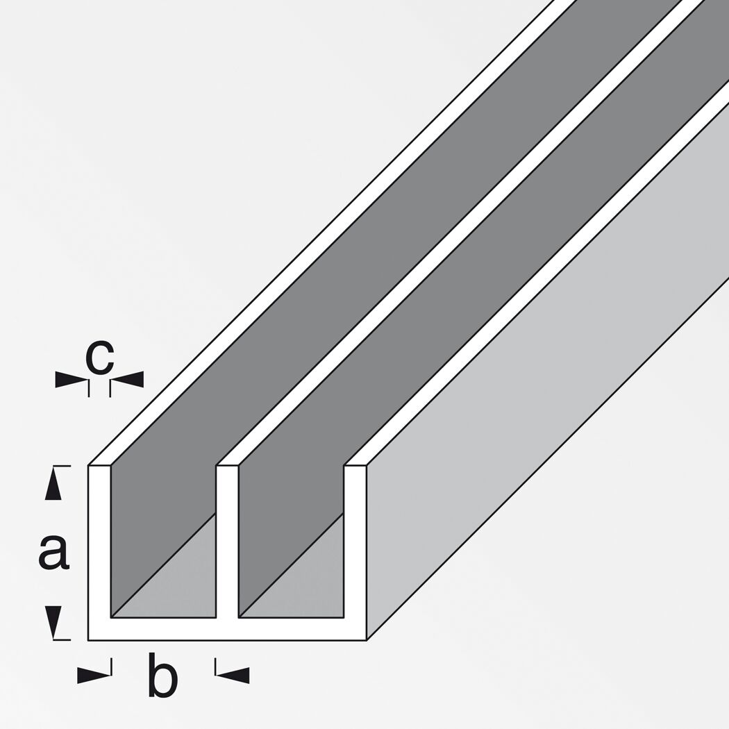 Führungsschiene Innenmaß 6 mm 1000 x 16 x 10 mm