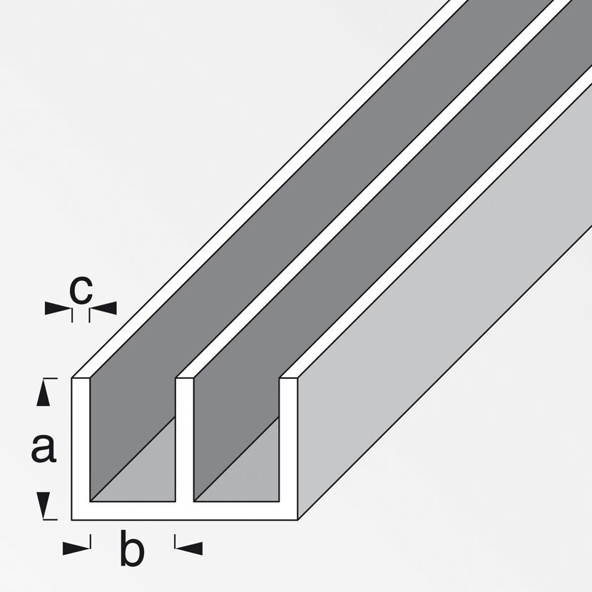 Führungsschiene Innenmaß 6 mm 1000 x 16 x 10 mm