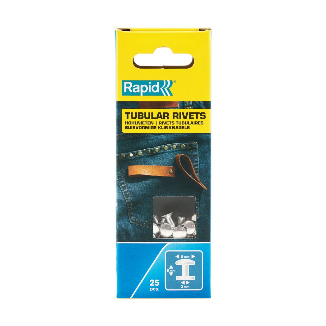 Rapid Hohlnieten 8 x 3 x 9 mm, 25 Stück