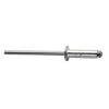 Eine silberfarbene Standard Niete 4,8 x 10 mm.