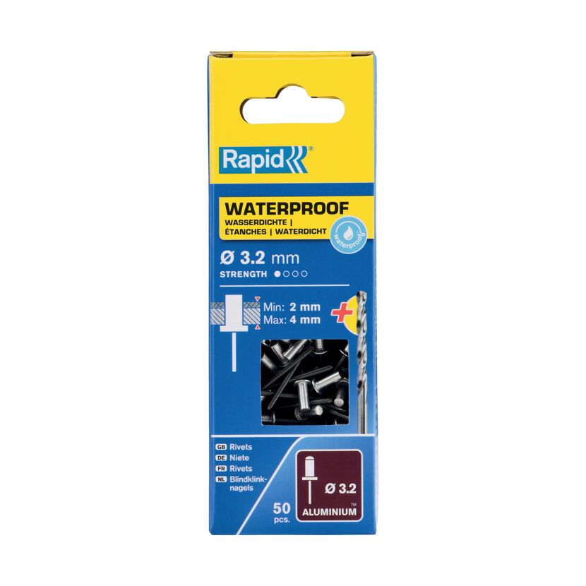 Wasserdichte Nieten von Rapid, 3,2 x 8 mm, 50 Stück
