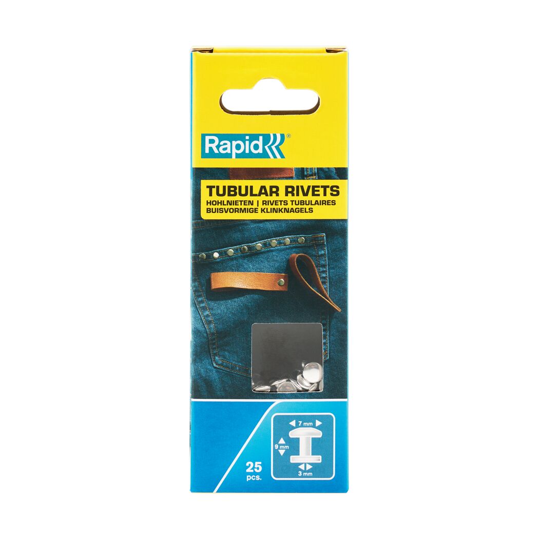 25 Rapid Hohlnieten 7 x 3 x 9 mm