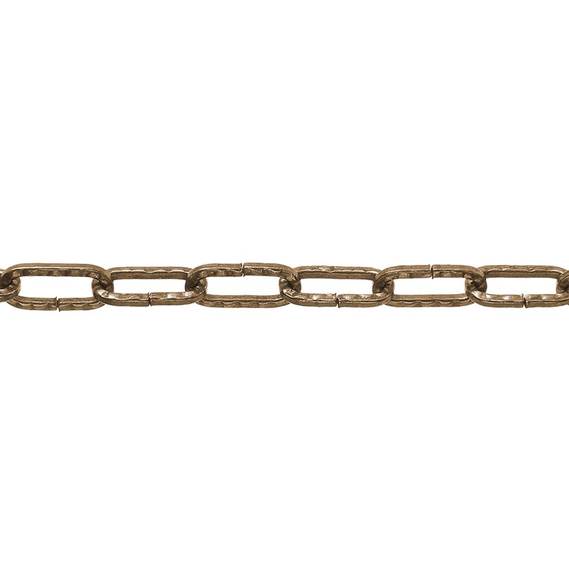 Gliederkette 2 mm geprägt vermessingt brüniert