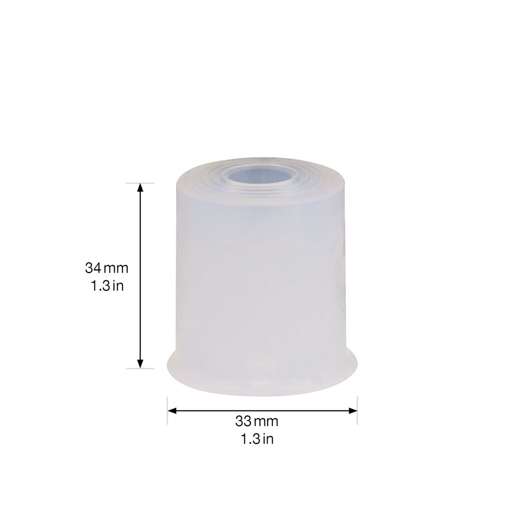 Transparenter Bodentürstopper aus Kunststoff