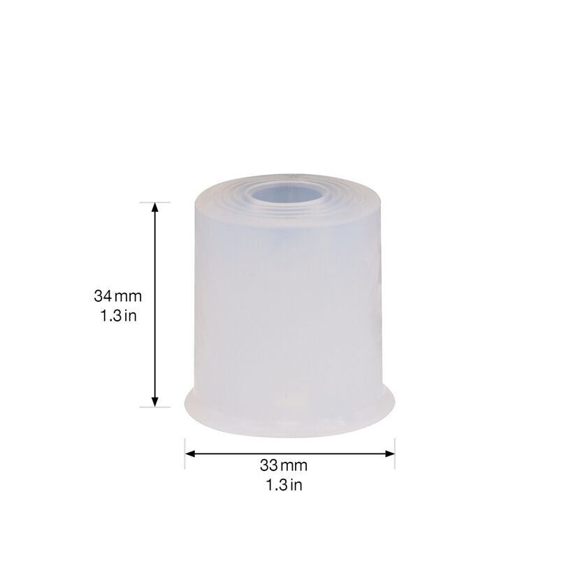 Transparenter Bodentürstopper aus Kunststoff