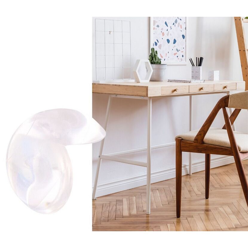 Eckkantenschutz transparent an Tisch
