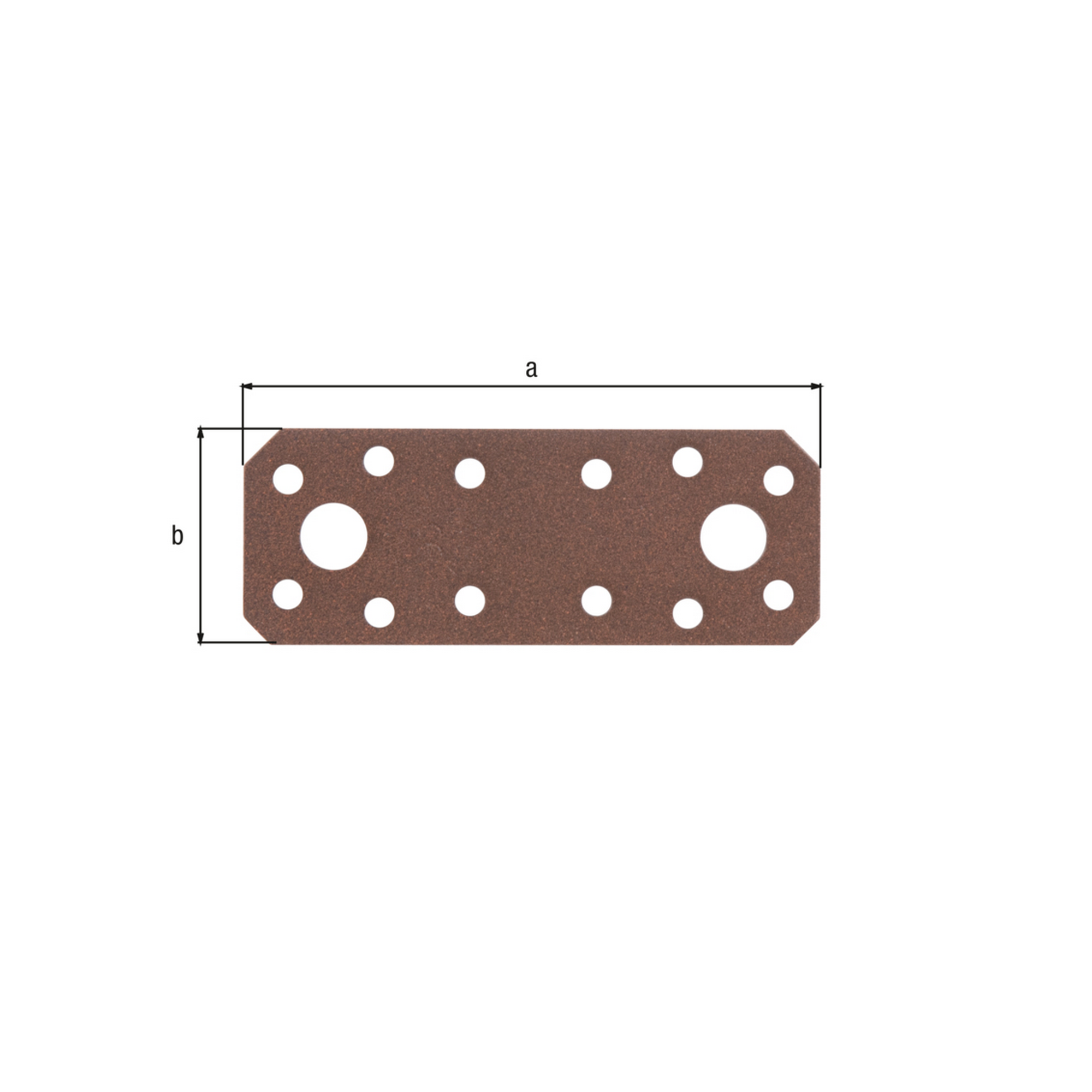 Flachverbinder duplexbeschichtet 9,6 x 3,5 cm