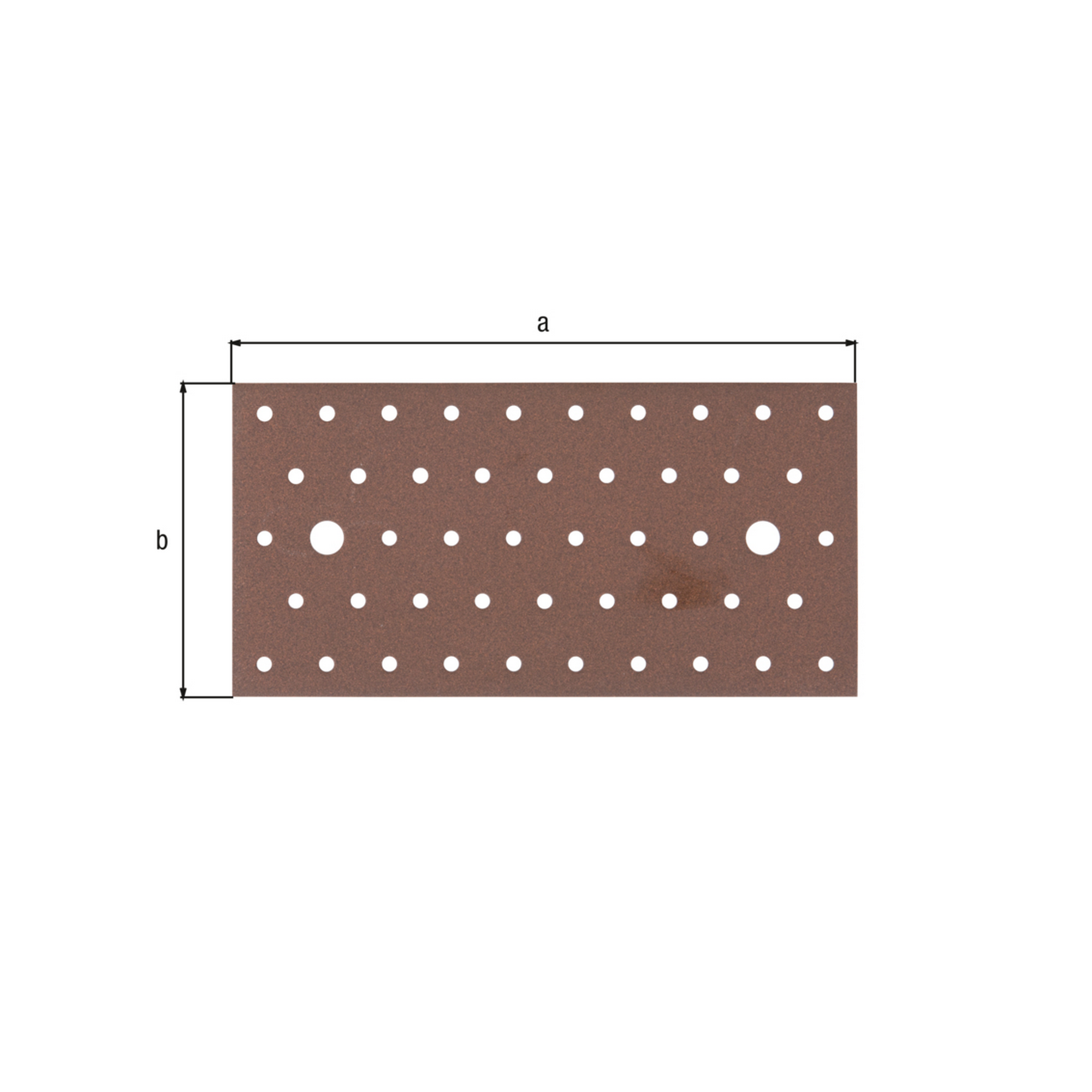 Lochplatte rostbraun duplexbeschichtet 20 x 10 x 20 cm