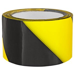 Absperrband selbstklebend schwarz/gelb 6 cm x 66 m