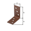 Winkelverbinder duplexbeschichtet 4 x 4 x 2 cm