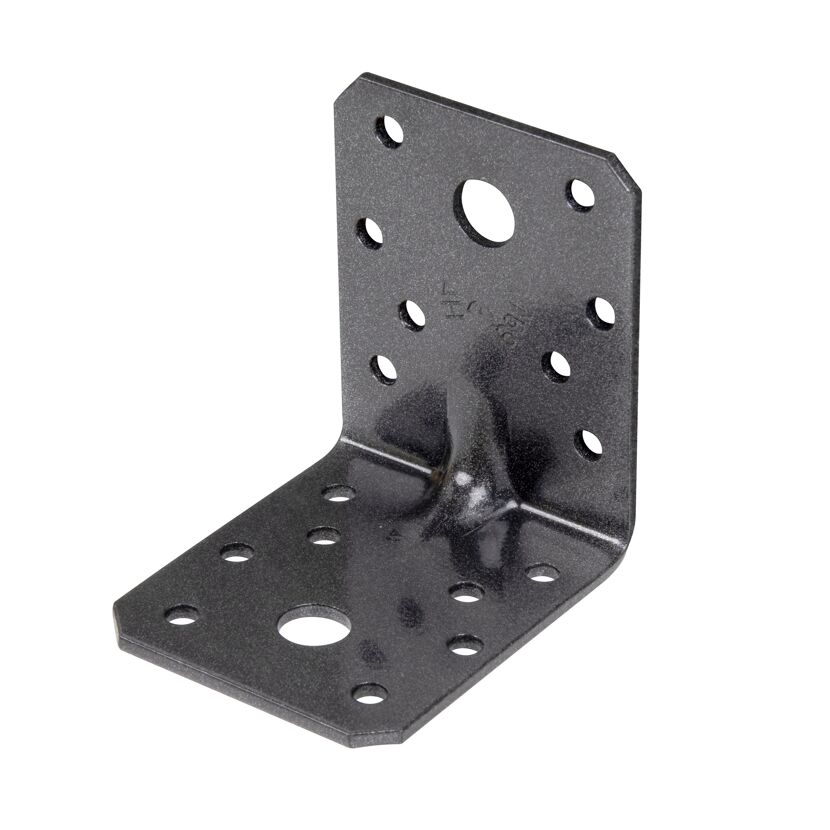 Schwerlast-Winkelverbinder mit Sicke duplexbeschichtet 7 x 7 x 5,5 cm