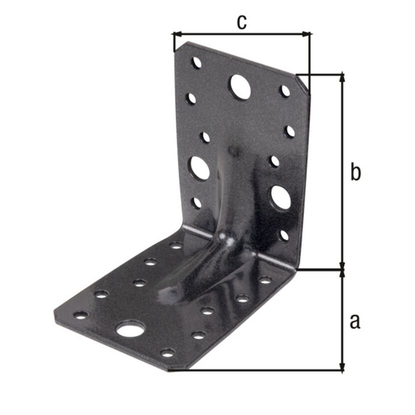 Schwerlast-Winkelverbinder mit Sicke 9 x 9 x 6,5 cm