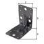 Schwerlast-Winkelverbinder mit Sicke 9 x 9 x 6,5 cm