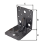 Schwerlast-Winkelverbinder mit Sicke 10,5 x 10,5 x 9 cm