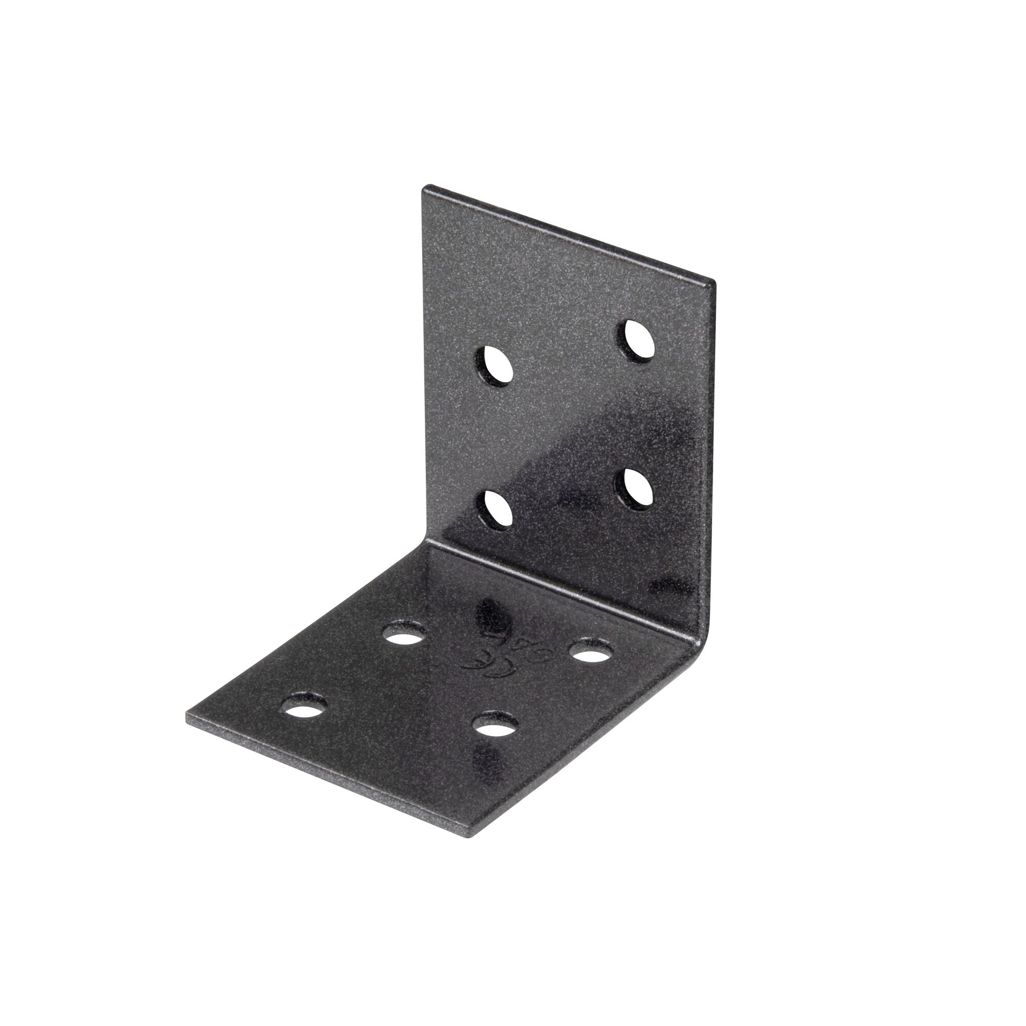 Schwarzer Winkelverbinder aus Metall