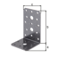 Metallischer Winkelverbinder