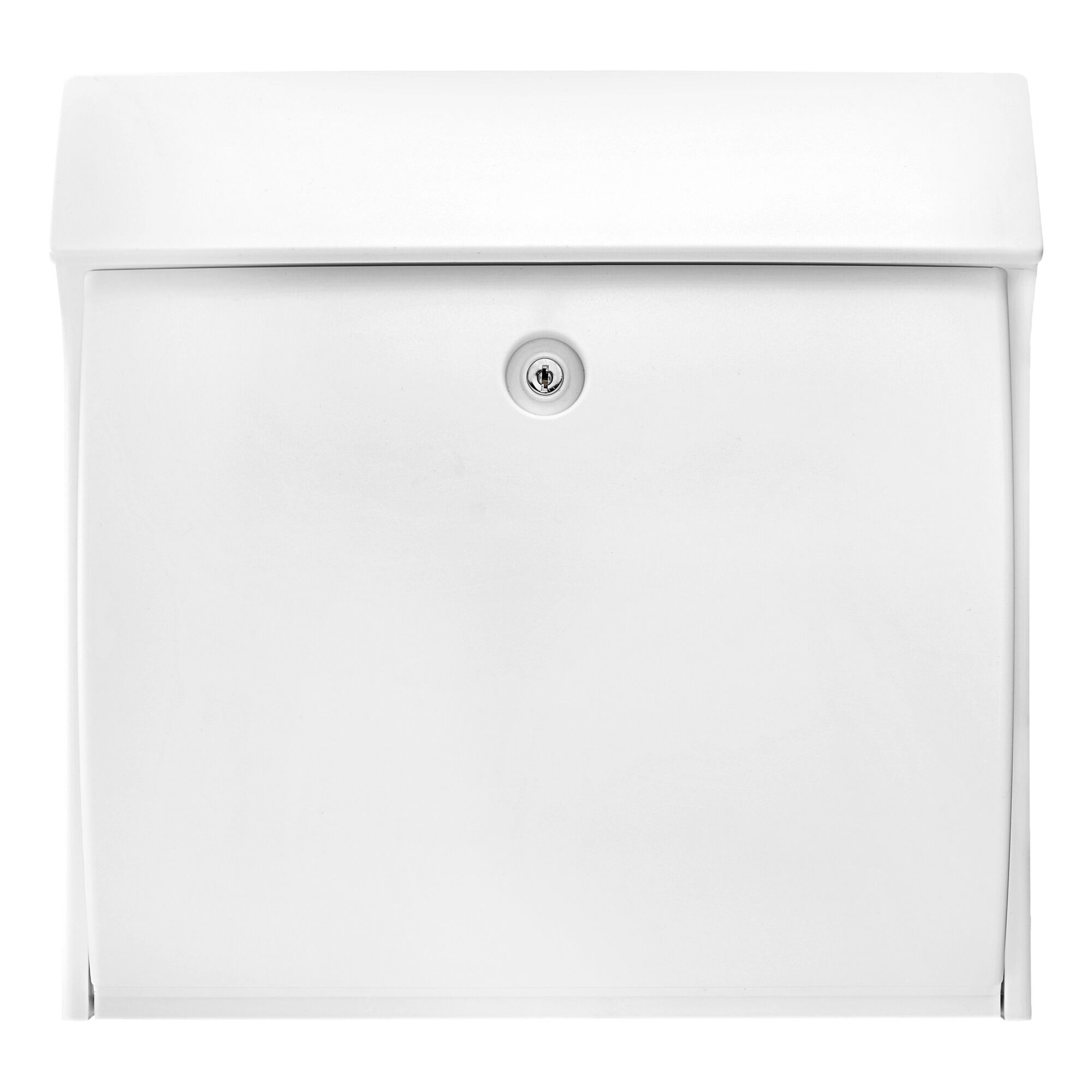 Weißer Briefkasten mit Schlüssel