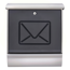 Briefkasten 'Lucca-Set 37130 NI Letter' edelstahlfarben/transluzent anthrazit 38 x 44 x 14,8 cm