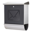 Briefkasten 'Lucca-Set 37130 NI Letter' edelstahlfarben/transluzent anthrazit 38 x 44 x 14,8 cm