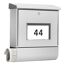 Briefkasten 'Malaga 4400 SI' silbern  37,7 x 42 x 11,5 cm