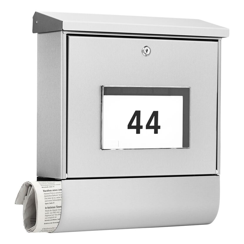 Briefkasten 'Malaga 4400 SI' silbern  37,7 x 42 x 11,5 cm