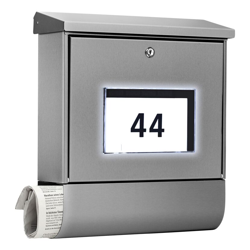 Briefkasten 'Malaga 4400 SI' silbern  37,7 x 42 x 11,5 cm