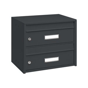 Briefkasten 'Dual Front 821 ANT' anthrazit 40,7 x 36 x 29,2 cm