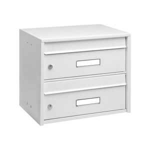 Briefkasten 'Dual Front 821 W' weiß 40,7 x 36 x 29,2 cm