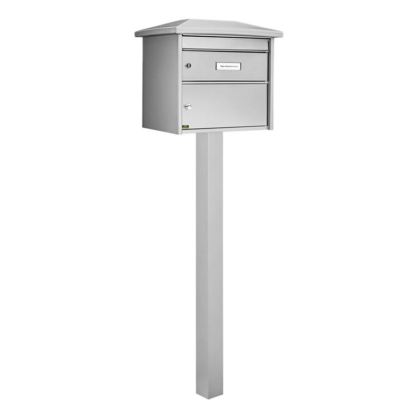 Freistehender Briefkasten aus Metall