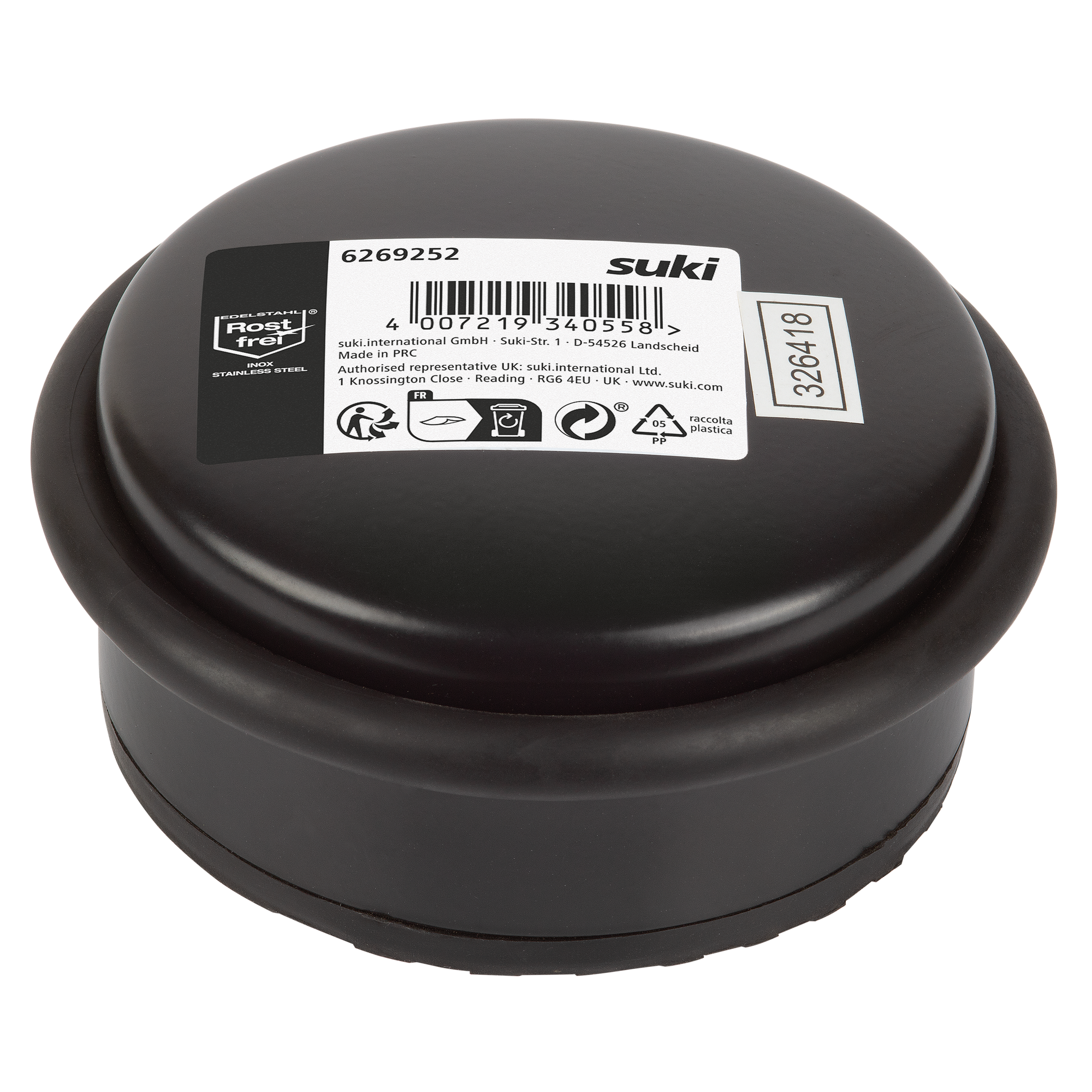 Türstopper schwarz Ø 105 x 45 mm 1,2 kg