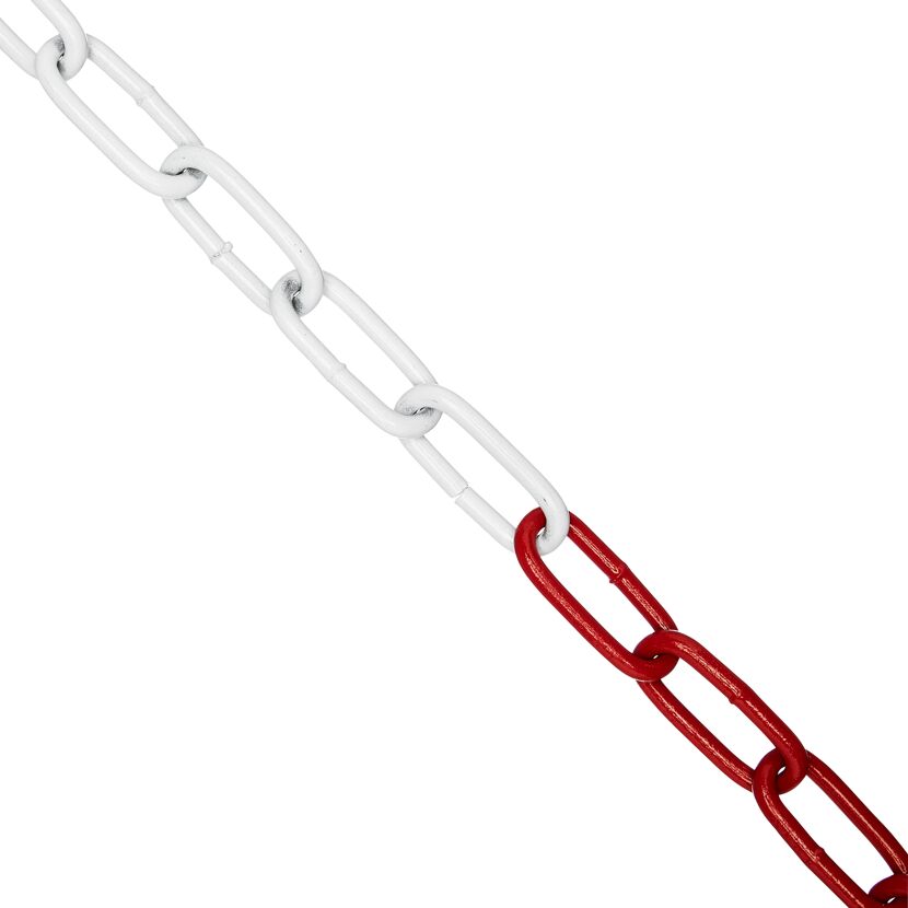 Schweisskette C5 rot-weiss lackiert