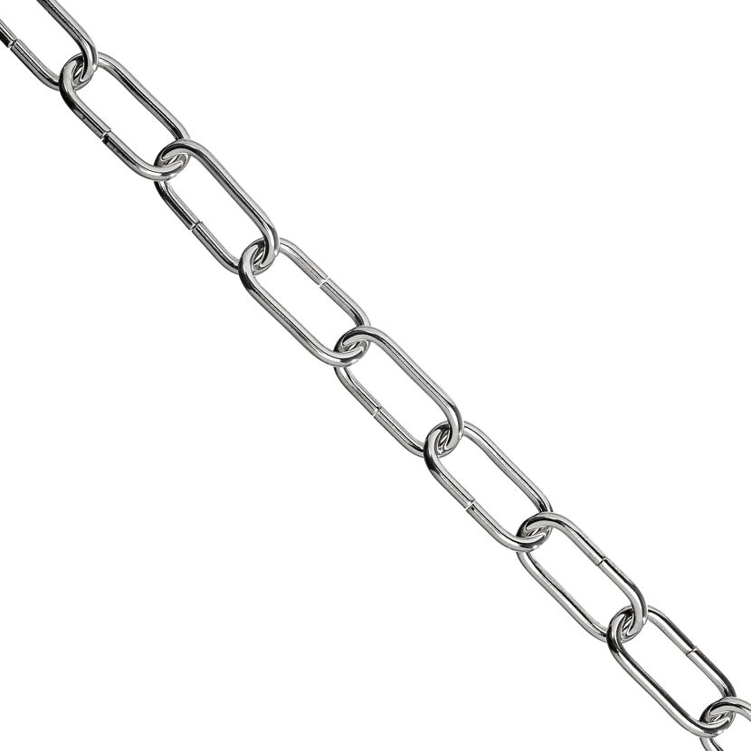 Ringkette Ø 3mm Stahl vernickelt
