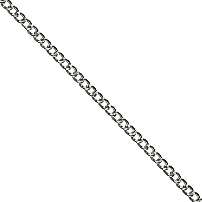 Gourmettekette Ø 1,0mm Stahl vernickelt