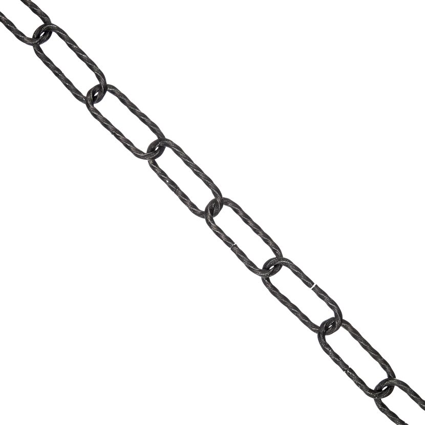 Zierkette Ø 3,4mm feuerverzinkt-geschwärzt