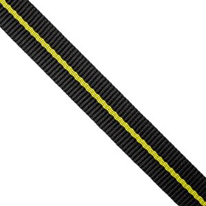 Gurtband schwarz/gelb Meterware 2,5 cm
