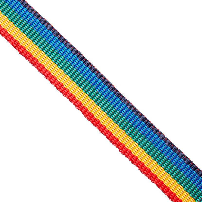 Gurtband Kunststoff regenbogenfarben Meterware 25 mm