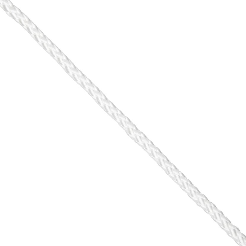 Seil Polypropylen geflochten weiß Meterware 6 mm
