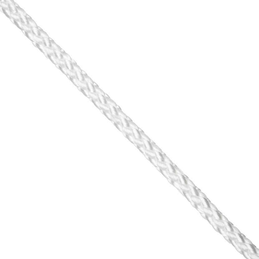 Seil Polypropylen geflochten weiß Meterware 8 mm