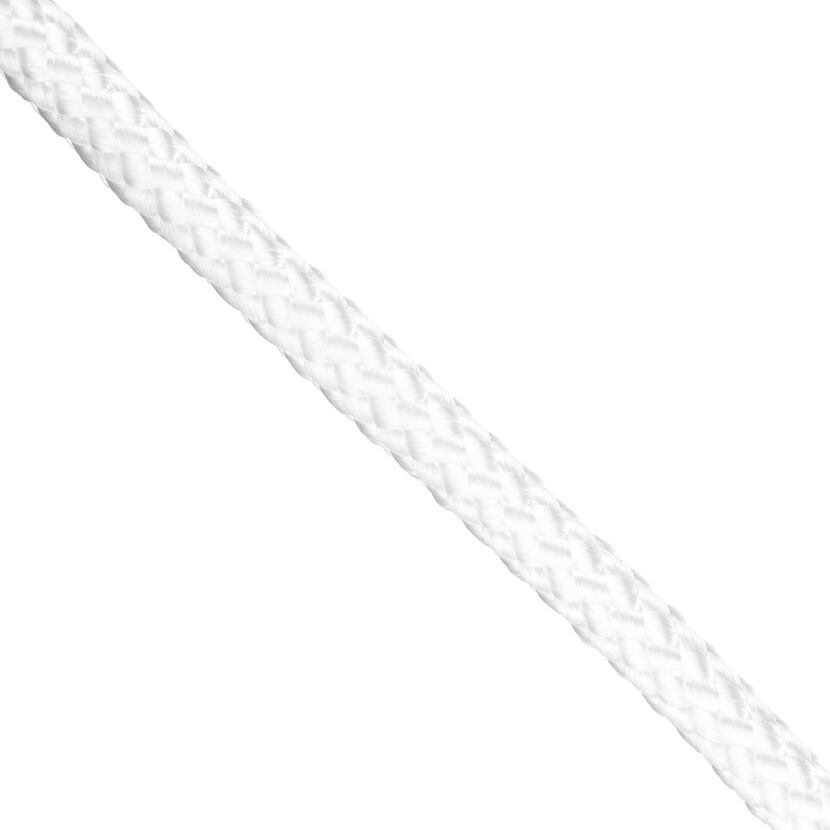 Bootsleine Polypropylen geflochten weiß Meterware 12 mm