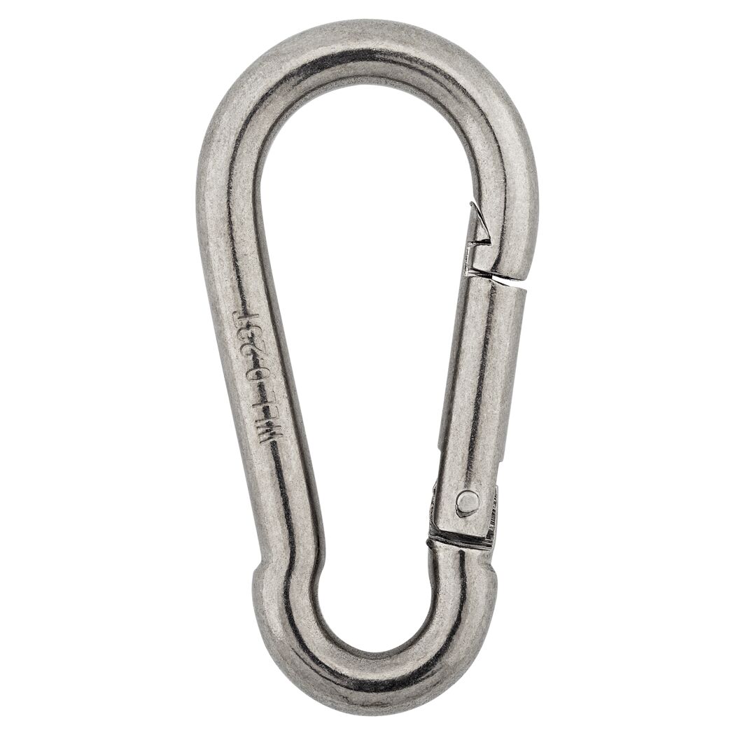 Karabinerhaken Edelstahl 80 x 8 mm