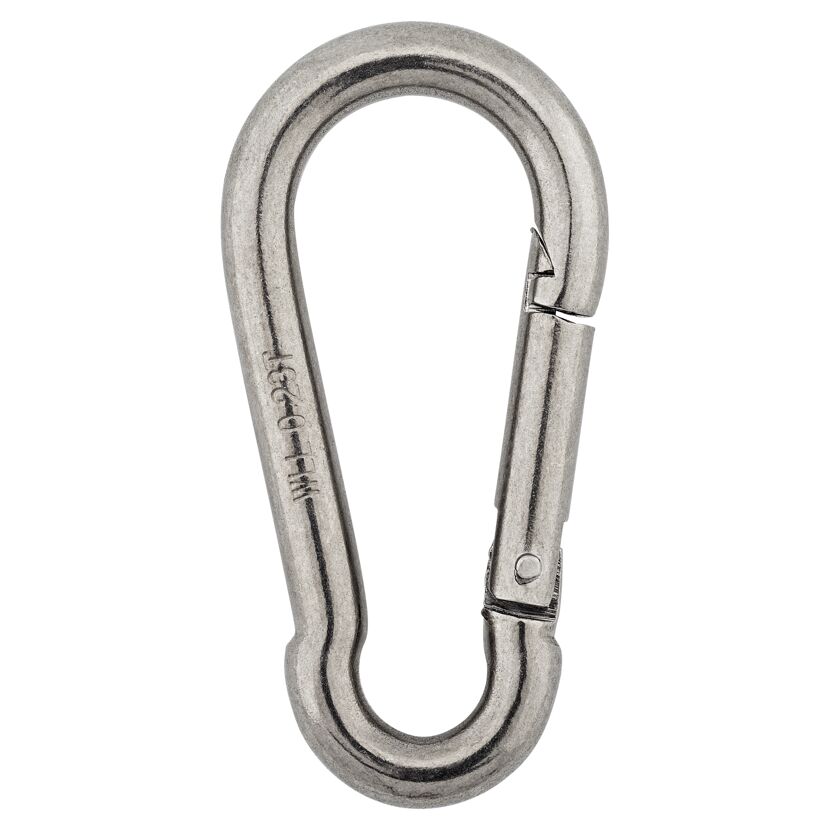 Karabinerhaken Edelstahl 80 x 8 mm