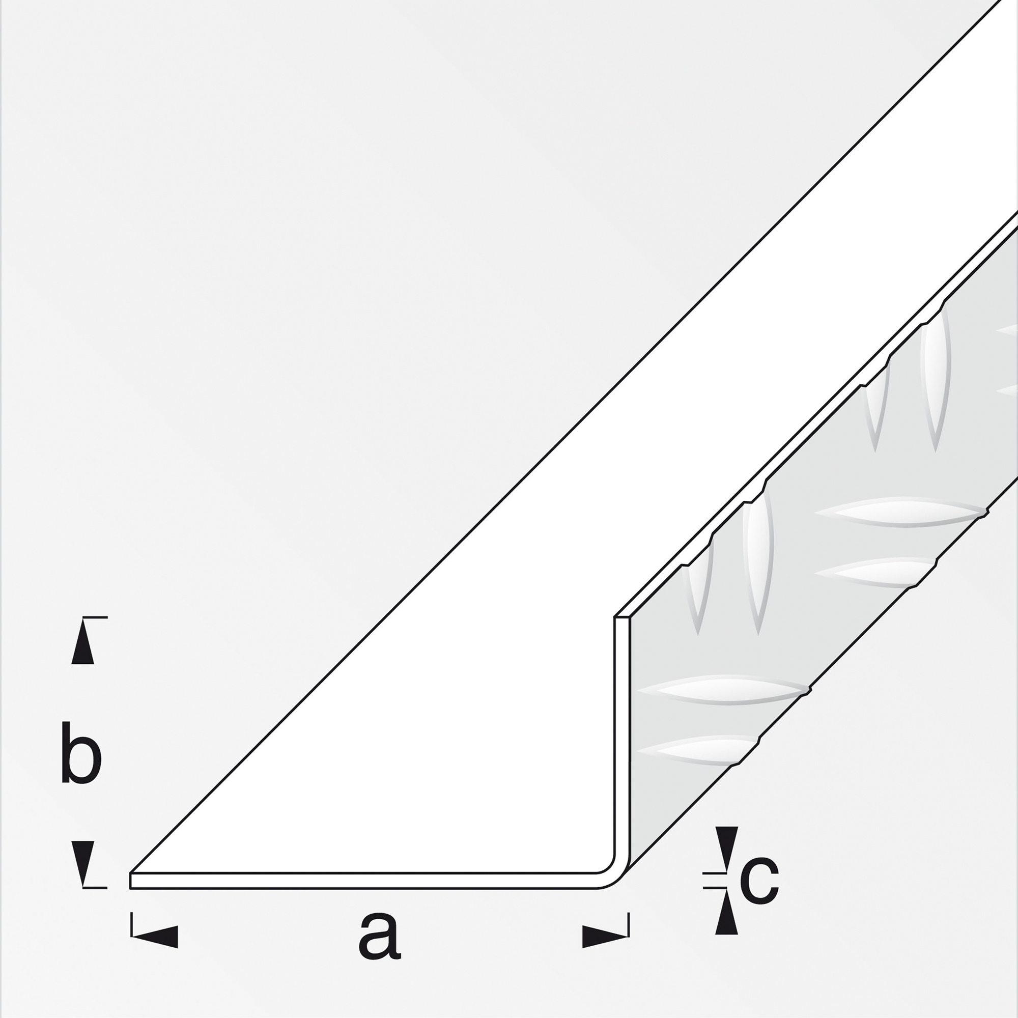 Winkel-Riffelblech 1000 x 23,5 x 43,5 mm + product picture