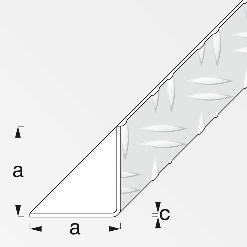 Riffelblechwinkel 29,5 x 29,5 x 2500 mm