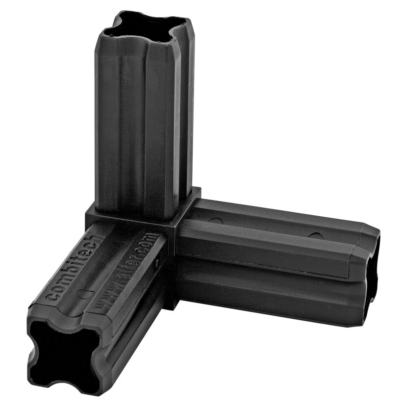 Eck-Verbinder schwarz 7 x 7 x 2,35 cm