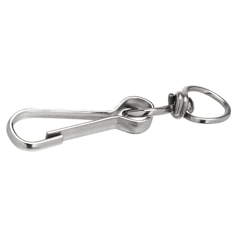 Simplexkarabinerhaken 12W/40 Stahl vernickelt 2 Stück