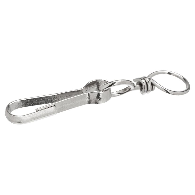 Simplexkarabinerhaken 12W/50 Stahl vernickelt