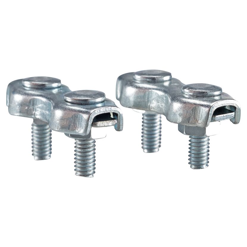 Duplexklemmen Ø 2mm 2 Stück verzinkt
