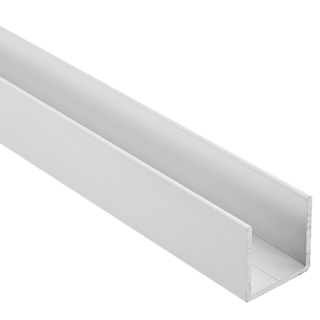 Weißes U-Profil aus Aluminium