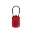 Rotes Zahlenschloss von Burg Wächter mit Kabel