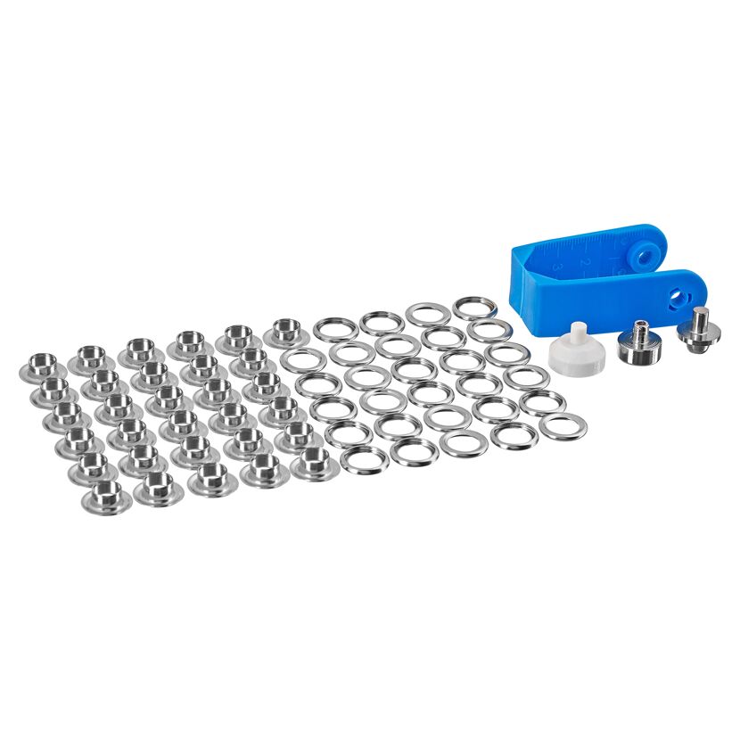Ösen mit Scheiben Messing vernickelt Ø 8 mm 30 Stück